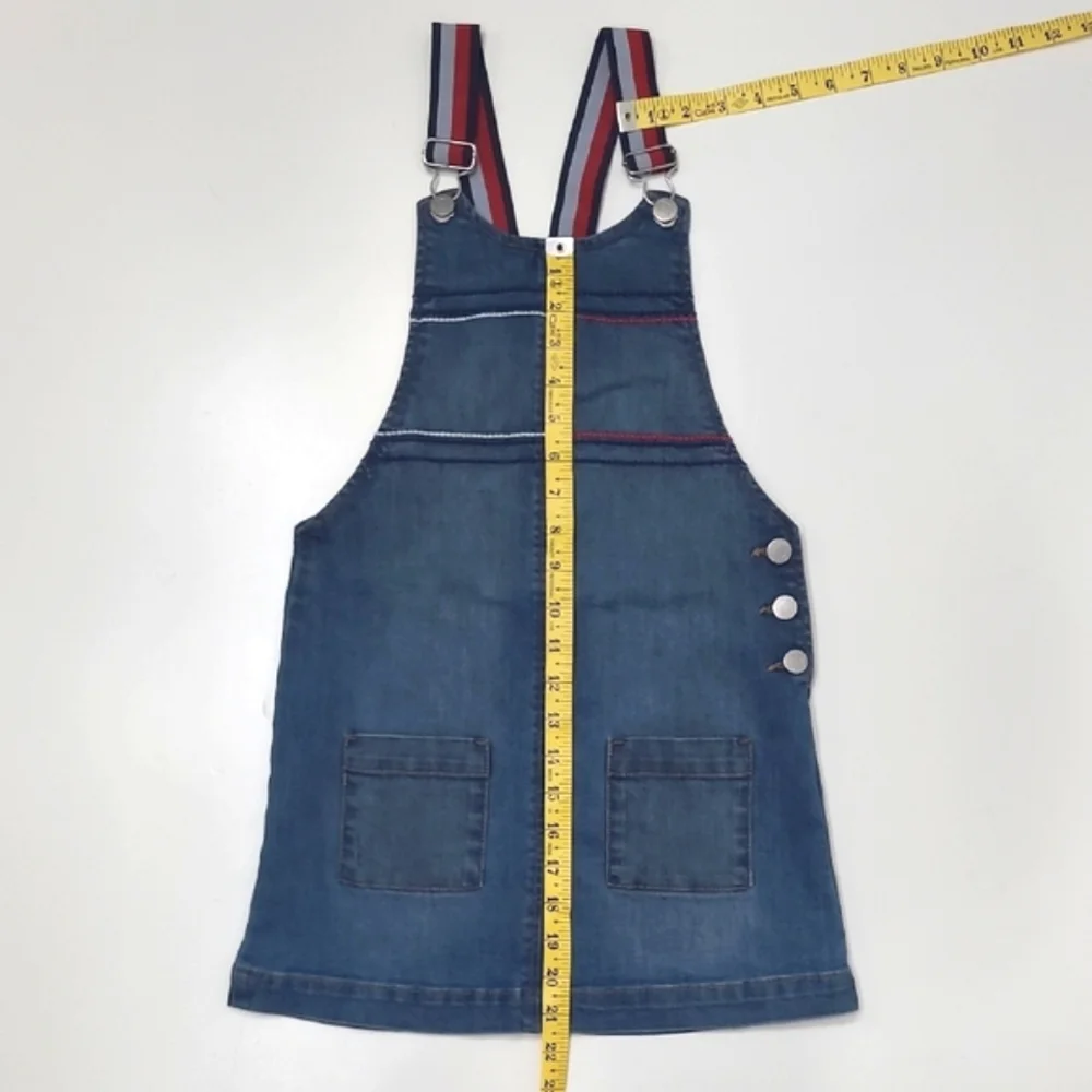 Tommy Hilfiger Denim Jean Bib Overalls Dress Jumper Suspenders Skirt Romper Sm.